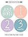 Months in Motion Baby Monthly Stickers - Baby Milestone Stickers - Newborn Girl Stickers - Month Stickers for Baby Girl - Baby Girl Stickers - Newborn Monthly Milestone Stickers - Set of 20