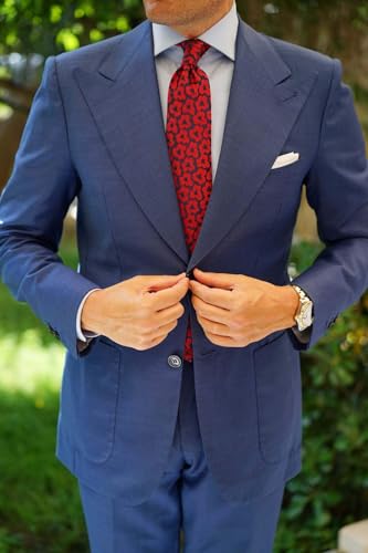 Image of OTAA Floral Necktie Casual Ties for Men - Perfect Neck Tie for Groomsmen Wedding Ties or Formal Occasions