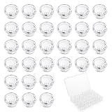 Silicone Decor Tube Set Clear Glass Eplacement Silicone Bowl with Storage Box (30 PCS)