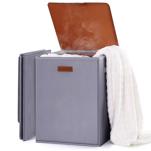 LLUAII Foldable 40L Large Towel Warmer Bucket，360° Even Heating SPA Towel Warmers for Bathroom, Fast Heating with 4 Modes & 30/60/90 Min Presets & Auto Shut-Off, Gift Box