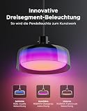 Govee Pendant Light, 3-Layer RGBIC Smart Hanging Light Compatible with Alexa, Google Assistant and Matter, 1300LM Lights Pendant for Dining Room - 2