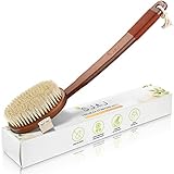 SJAJ Körperbürste - 100% vegane und plastikfreie Rückenbürste. Perfekt geeignet sowohl als Trockenbürste als auch Massagebürste