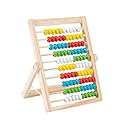 Diompirux Compatto e portatile Pallottoliere per Bambini Legno con 100 Perline Multicolori, Abaco di Montessori, Giochi Educativi Regali per Bambini,per Ragazzi Ragazze 3+ Anni,Imparare diventa facile