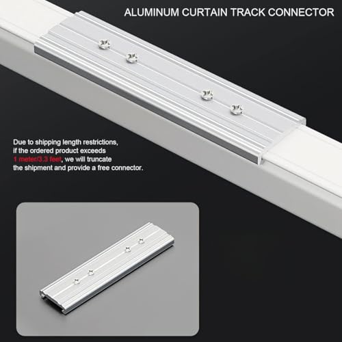 Riel de cortina de aluminio champán para dividir salones y dormitorios 7
