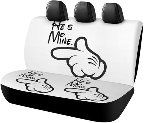 ミッキーマウス (2) アニメ カーシートカバー 車シートカバー 後部座席用 シート保護 おしゃれ カー用品 軽/普通車 汎用 後席クッションカバー 人気 四季通用 プレゼント