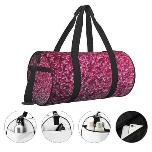 Travel Duffel Bag Sports Gym Bag With Shoes Compartment,Lightweight Overnight Weekender Bag 3d Pink Glitter Yoga Gym Sports Bag For Men Women4