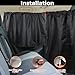 Set of 3 Car Curtains, 99% Light Blocking Car Privacy Curtains, 1 Privacy Divider Curtain & 2 Side Window Sun Shade for Sedan Truck SUV Camping Travel Sleeping Accessories