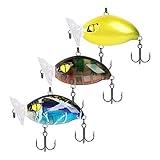 IZA 3pcs Mini Mighty Fishing Lures, The World First Type Sink-up Bait Normal 5.5S Slow Sinking Type Hard Bait Lure for Bass Swimbait Crankbait Fresh Salt Water (B-5.5S)
