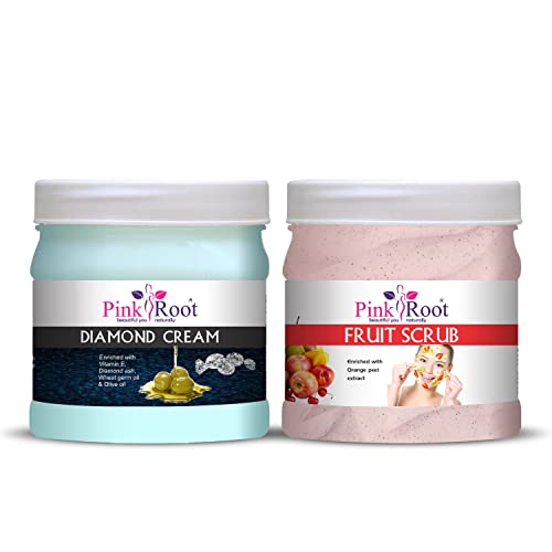 Image of Pink Root Diamond Cream 500gm with Fruit Scrub 500gm
