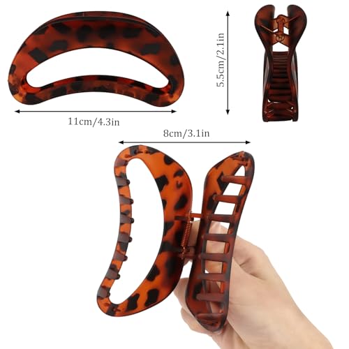 Set de 3 pinzas grandes para cabello fuerte de mujer miniatura 2