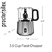 Proctor Silex Durable Electric Vegetable Chopper & Mini Food Processor with 2 Speeds for Chopping, Puree & Emulsify, 3.5 Cups, Silver