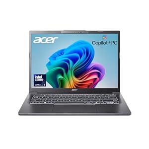 Acer Aspire 14 AI Copilot+ PC | Pantalla WUXGA de 14 pulgadas | Procesador Intel Core Ultra 5 de 226 V | NPU: hasta 40 tops – GPU: hasta 53 tops | Intel ARC 130V | 16 GB LPDDR5X | SSD de 512 GB |