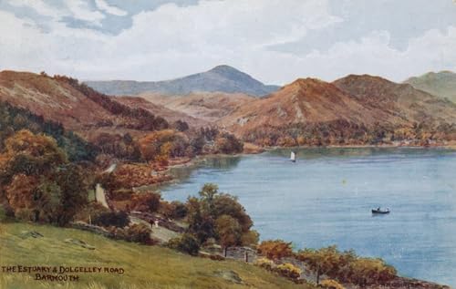 Affiche impression l'estuaire et Dolgelley Road Barmouth Alfred Robert Quinton poster vintage
