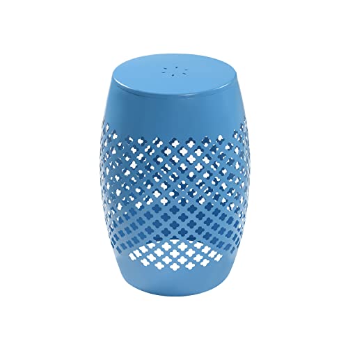 Ac Pacific STB Outdoor Indoor Lace-Cut Iron Drum Side Table cover