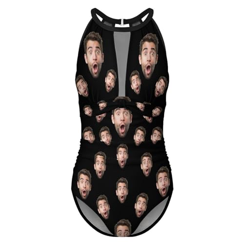 Custom Face Swimsuits for Women Personalized One Piece Funny Swimsuit Tummy Control Bathing Suit Funny Swimwear3