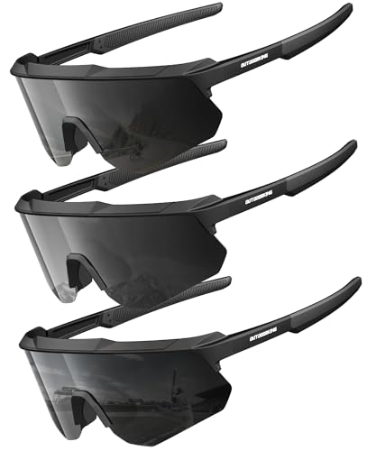 Image of Polarized Sports Sunglasses for Men Women, UV400 Protection Mens Sunglasses Wrap Around Sun Glasses for Cycling Running