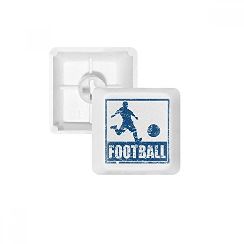 Keycaps Footballeur Bleu en PBT pour Clavier Mécanique Blanc OEM R1