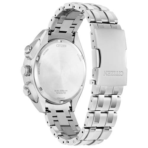 citizen men39s eco-drive sport luxury carson watch stainless-steel bracelet and case chronograph
