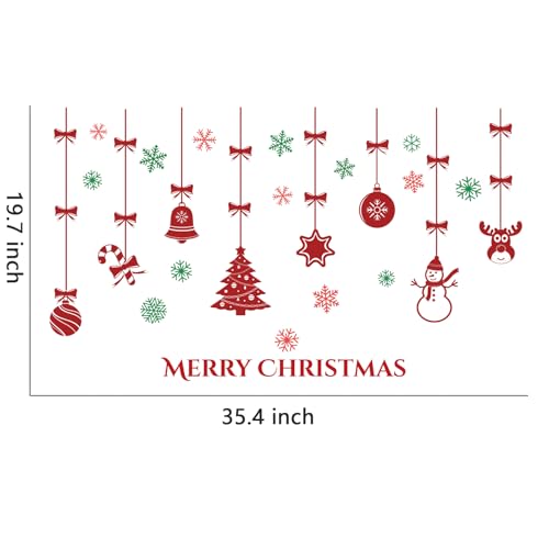Vinilos Decorativos Navidad para Pared y Ventana Rojo miniatura 7