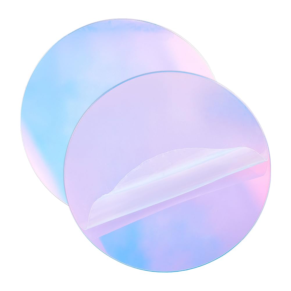 UNICRAFTALE 2 pz Piastre Acriliche Circolari Trasparenti da 20cm Dischi Acrilici Rotondi Fogli di Dischi Acrilici Trasparenti Colorati per Cornici per Quadri Progetti Artistici Fai da Te Forniture