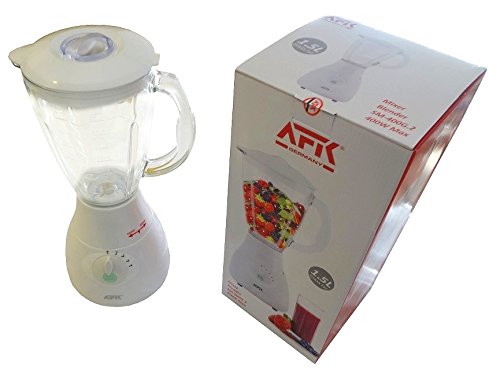 Arendo - Stainless steel blender - Powerful mixer - 1400 Watt - 24.000 U min - Mixer incl. 1.75 l glass container - Stainless steel ball bearing knife 6-wings, 30 modes - Design Cool Grey