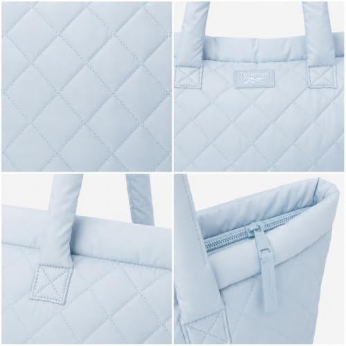 Image of Reebok Womens Tote Bag - Lightweight Carry On Puffer Quilted Tote Bag for Travel Work Travel and Daily Essentials