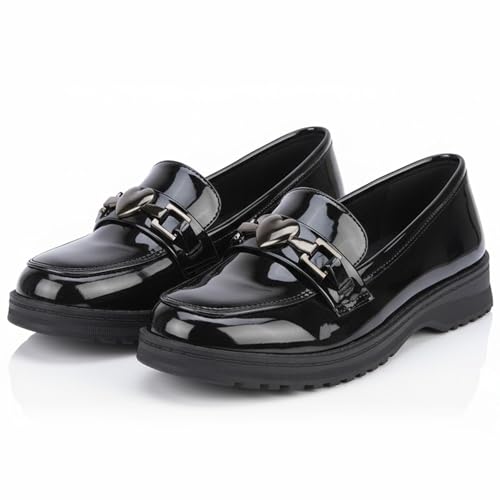 Mocassins noirs vernis enfants A2Z 4 Kids taille 26-38