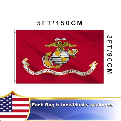 Drapeau du Corps des Marines petit format en polyester robuste VOLTA