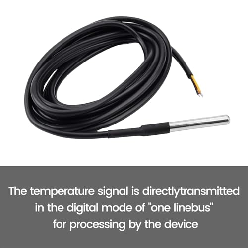 Image of Diymore 5 PCS 2M DS18B20 Waterproof Temperature Sensor Probe,Temperature Probe Stainless Steel Package 100PCS 4.7K Ohm Resistors 3W Compatible with Arduino Raspberry Pi