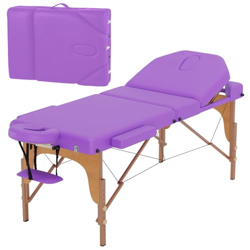 BestMassage Massage Bed Portable Massage Table 77" L 28" W Lash Bed Height Adjustable 3 Folding PU Leather with Oxford Bag for Spa Footmassage Facial CareSpa Tattoo by BestMassage - Used condition - US$88.44