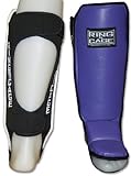 Ring to Cage Womens Hook&Loop MMA Grappling Shin Instep - Purple - Open Back for MMA, Muay Thai, Kickboxing
