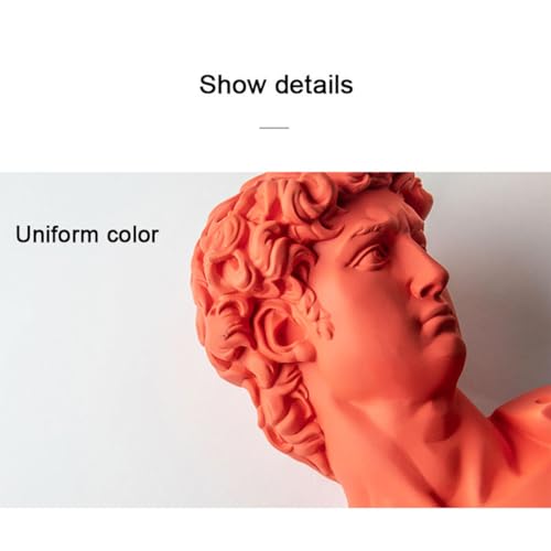 Estatua clásica de busto de David de 14 cm para adornos de arte en casa 5