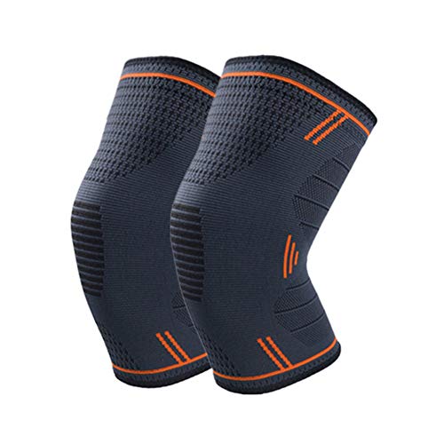 Rodilleras Voleibol Rodillera Menisco Y Ligamentos Knee Active Plus Hombre Y Mujer,Rodillera Deportiva Compresion para Crossfit,Correr,Entrenamiento,Baloncesto,Bicicleta Orange,M