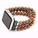 Watch Band for Apple Watch Women, Wooden Beads Elastic Stretch Bracelet, Compatible with all Apple Watch Series 8, 7, 6, 5, 4, 3, 2, 1, SE. Two Sizes 38/40/41 MM and 42/44/45 MM