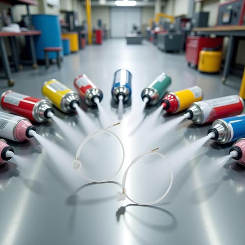 Image of 2 PCS White 360 Degree Nozzle Extension Hose Fit For Aerosol Cans Spray,Body Repair Paint Spray Guns