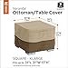 Classic Accessories Veranda Water-Resistant 31 Inch Square Patio Ottoman/Side Table Cover, Outdoor Ottoman Cover