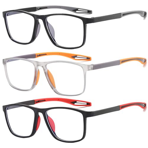 Fsread Lesebrillen Herren 3er Set Sportliches Design, Bequeme und flexible Leichte Blaulichtblockierende Lesehilfe für Herren +2.0 Fsread Lesebrillen Herren 3er Set Sportliches Design, Bequeme und flexible Leichte Blaulichtblockierende Lesehilfe für Herren +2.0