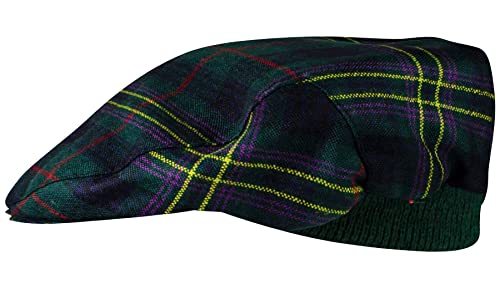 Casquette plate tartan Kennedy en laine écossaise élégante et mixte