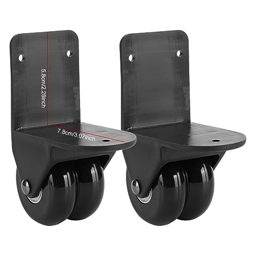 2 Pack Luggage External Wheels Replacement Mute Caster Swivel Wheel Mount Universal Right Angle L Shape Roller for Travel Bag Suitcase Rolling Duffel Bags Speaker Soundbox Briefcase Trolley2
