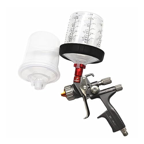 PHLeaz Pistola pulverizadora G5 Plus con Adaptador Tanque de Mezcla Pistola pulverizadora de Aire con Tanque sin Lavado de conexión rápida Taza mezcladora de Pintura pulverizador de Pintura (Color :