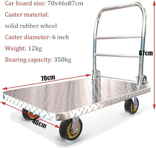 Plataforma rodante manual con ruedas plegable y carga de 350-500 kg 6
