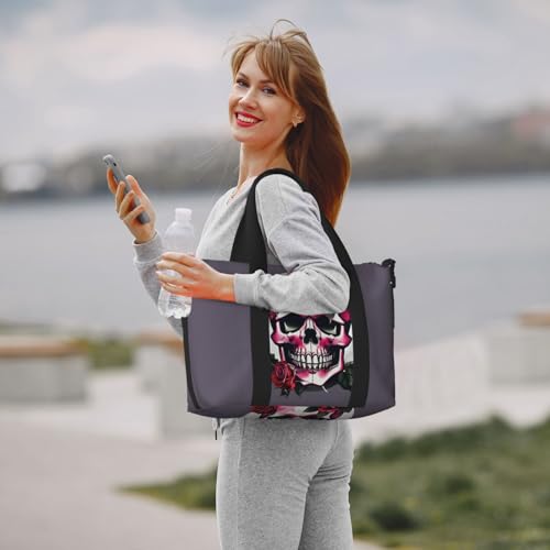 Sac imperméable tête de mort rose polyvalent et ultra léger