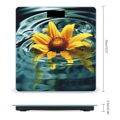Báscula Digital de Baño con Diseño Girasol en Agua miniatura 2