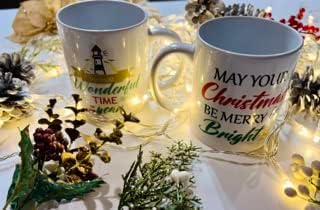 Martha's Vineyard Christmas Coffe and Tea Mug (12oz and 16oz) (Bundle)