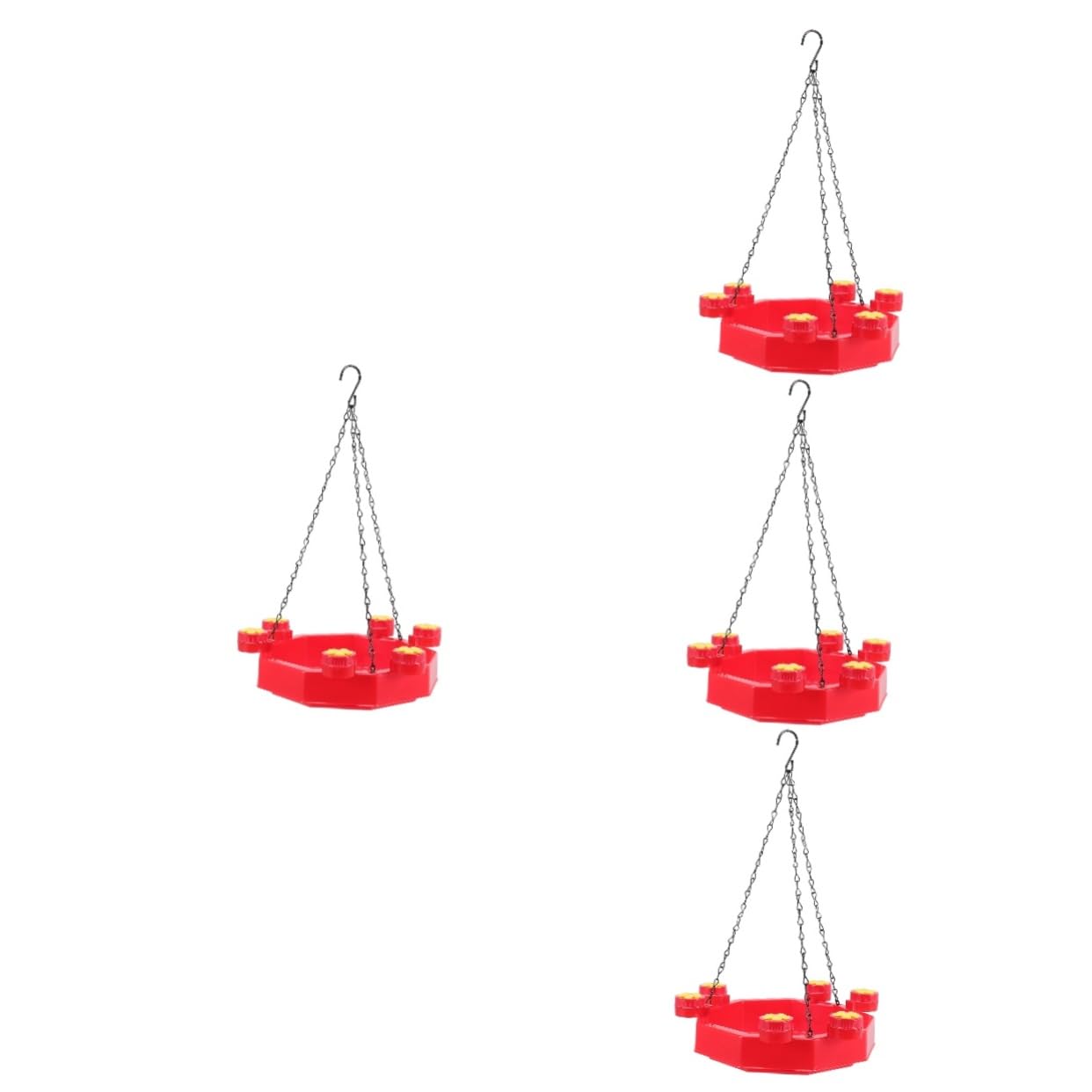 Yardwe 4 Piezas Comedero para Colibríes Jaula Decorativa para Pájaros Ojo De Pájaro Baño para Pájaros Colgante Patio Interior Tolva Comedero para Pájaros El Pájaro Bañera Alimentar