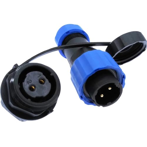 Conector SP16 IP68 de 9 pines con tuerca trasera para cables impermeables en instalaciones