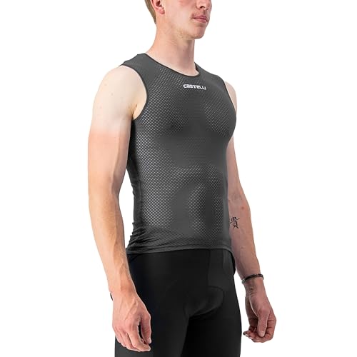 CASTELLI PRO THERMAL MID VEST ダークグレー L CASTELLI Men's Pro Mesh 2.0 Sleeveless Jersey, Breathable