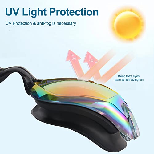 Dzhjkio Kids Swim Goggles,2 Pack Anti-Fog Leak Proof Kids Swimming Goggles,Anti-Uv Clear Vision Glasses For Children Age 6-14… #TOP2