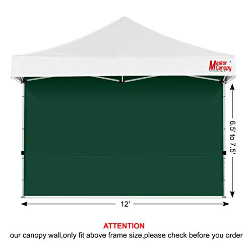 Image of MASTERCANOPY Instant Canopy Tent Sidewall for 12x12 Pop Up Canopy, 1 Piece, Forest Green