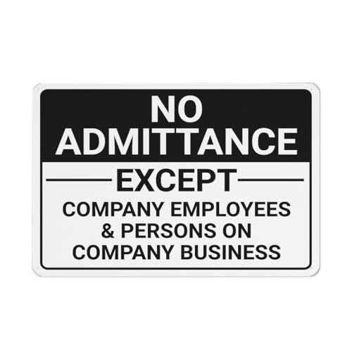 No Admittance Except Company Employees Retro Sign 8"x12" – Aluminum